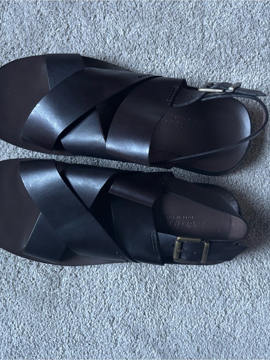 Other - Black Leather Sandals - Made in Italy